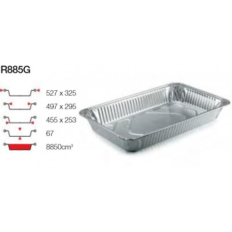 VASSOI ALLUMINIO GASTRO R885G 25pz